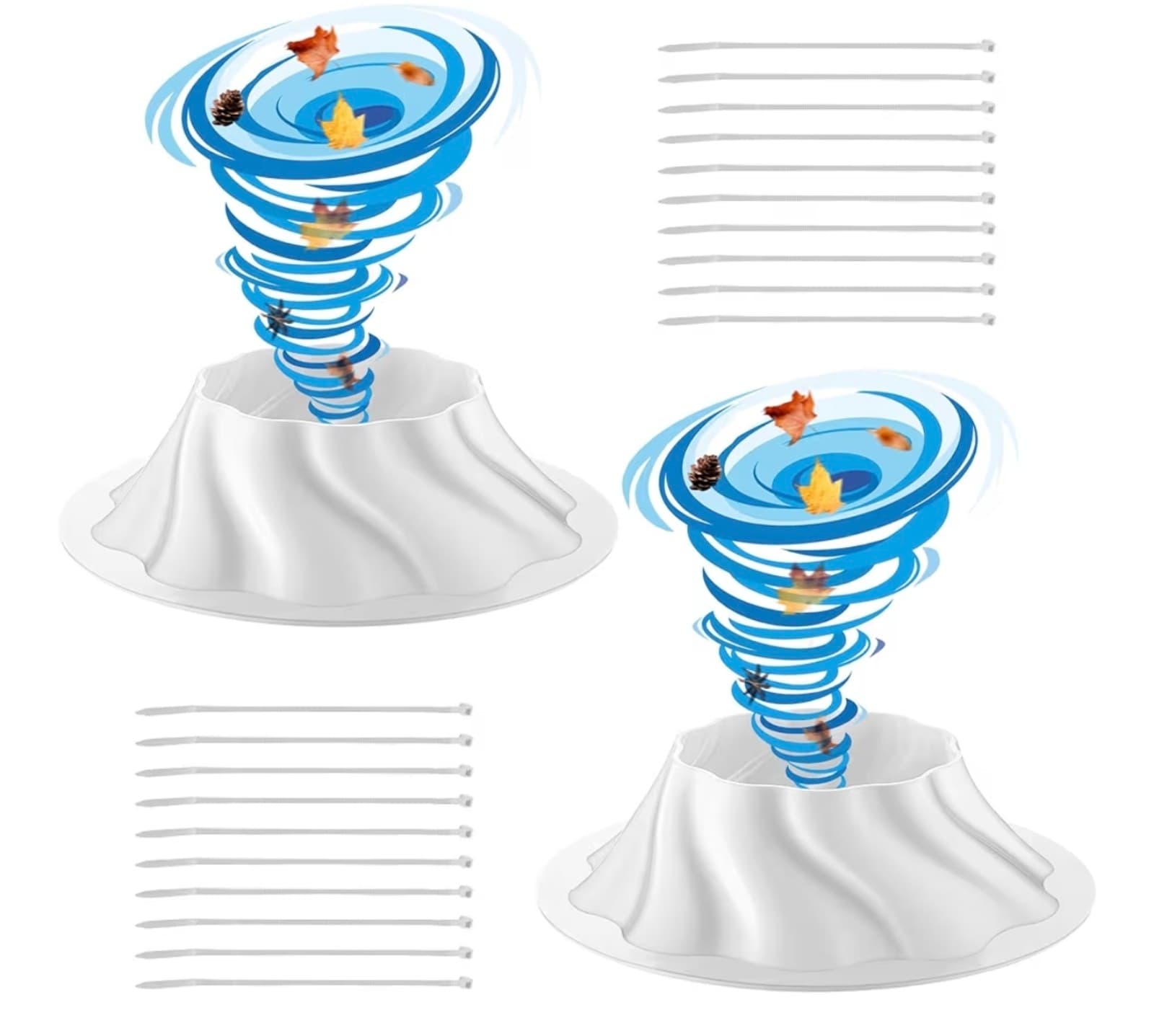 Turbo Pool Skimmer Basket, 8" Funnel Design Turbocharges Skimmer Basket Vortex w - Image 1