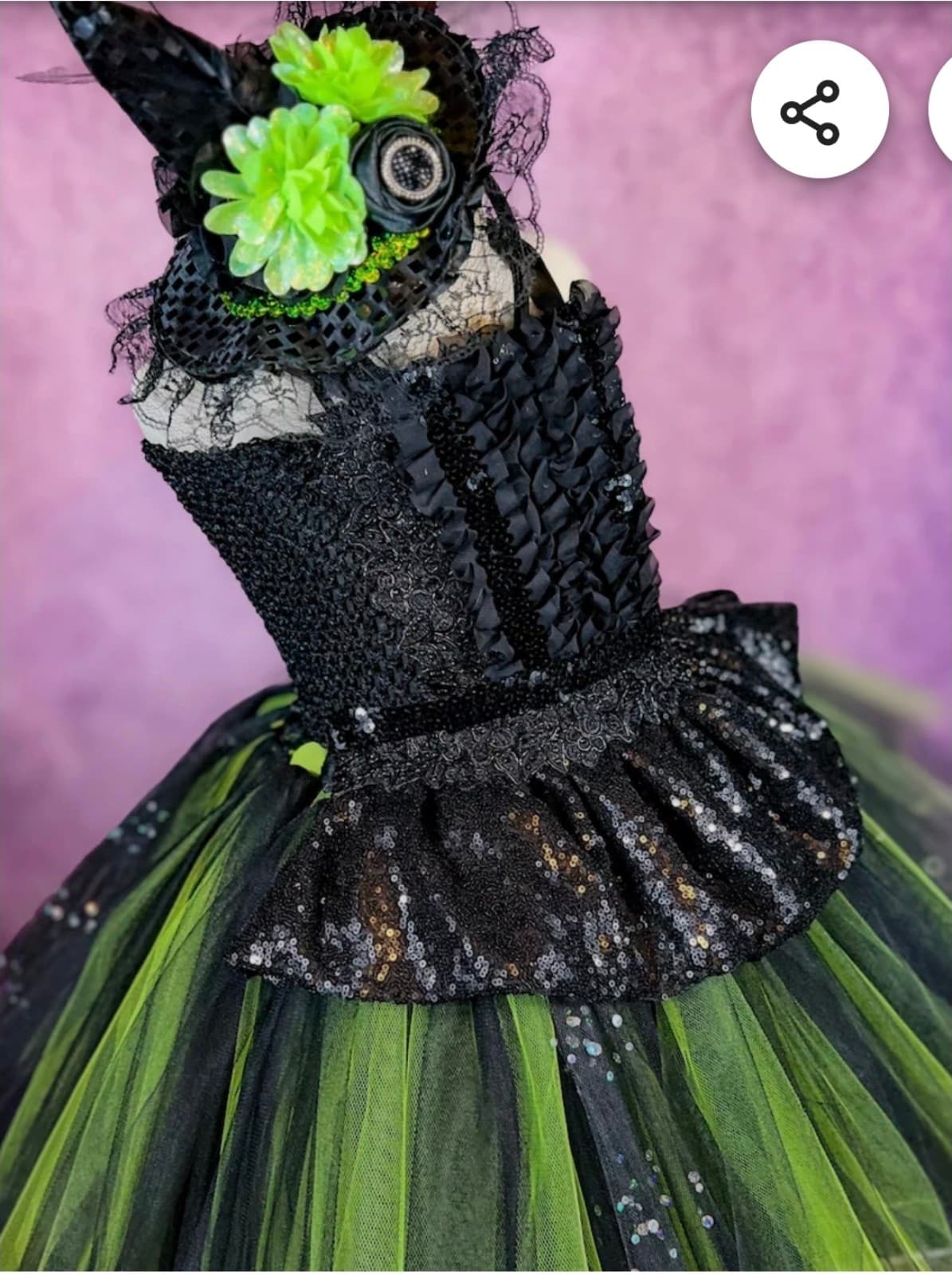 Girls Light up Witch Costume size 4/6 - Thumbnail 2