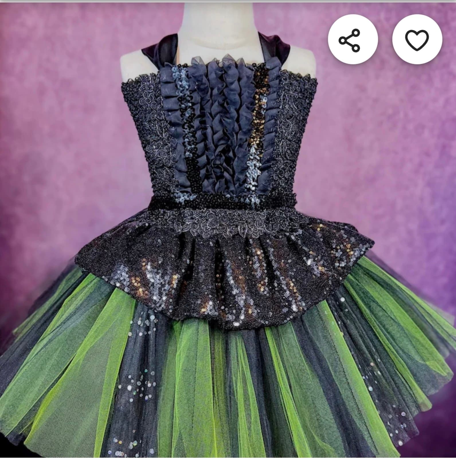 Girls Light up Witch Costume size 4/6 - Thumbnail 3