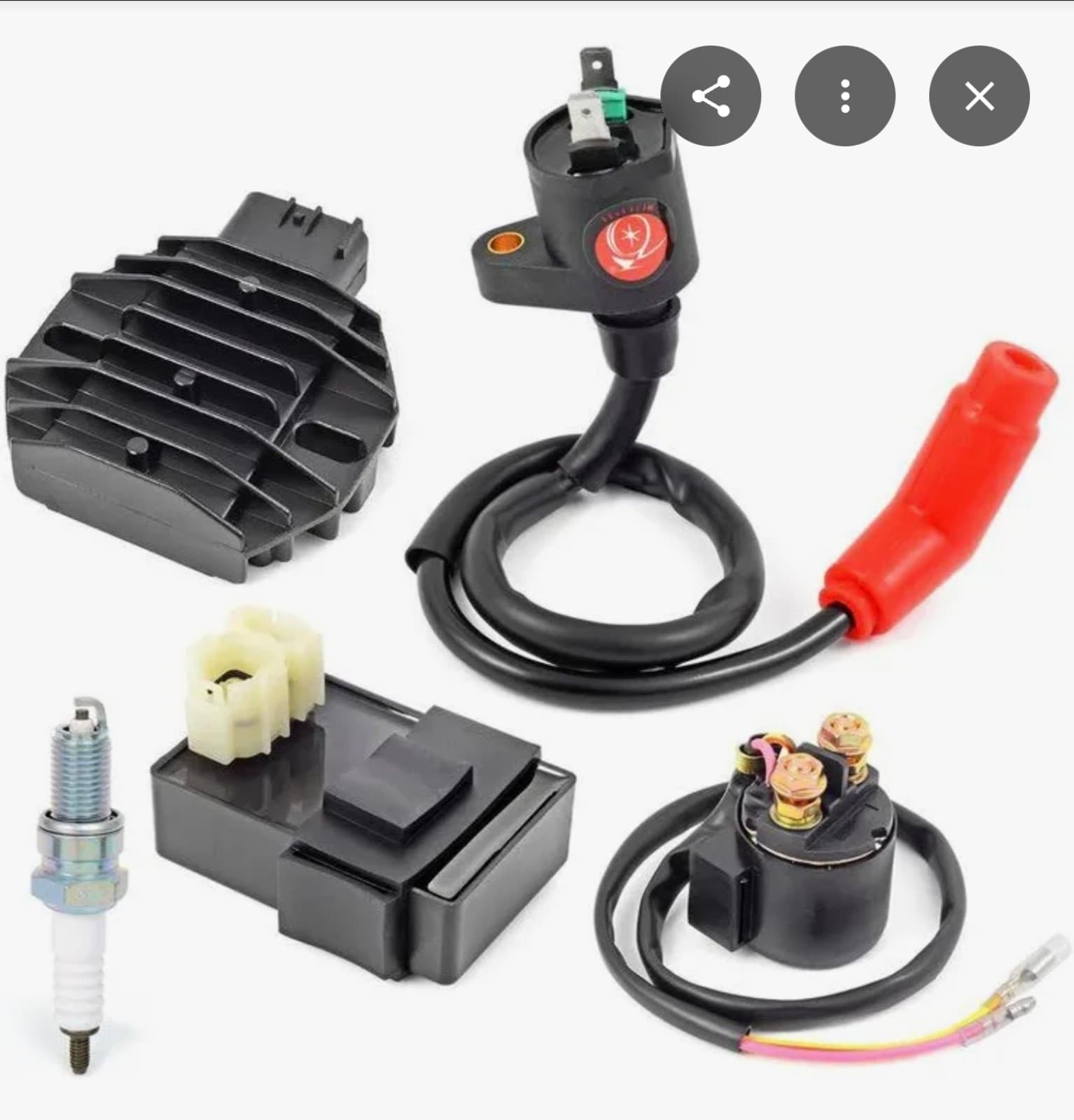 Ignition Coil Voltage Regulator Rectifier Relay Kit for Honda Recon 250 TRX250 - Thumbnail 3