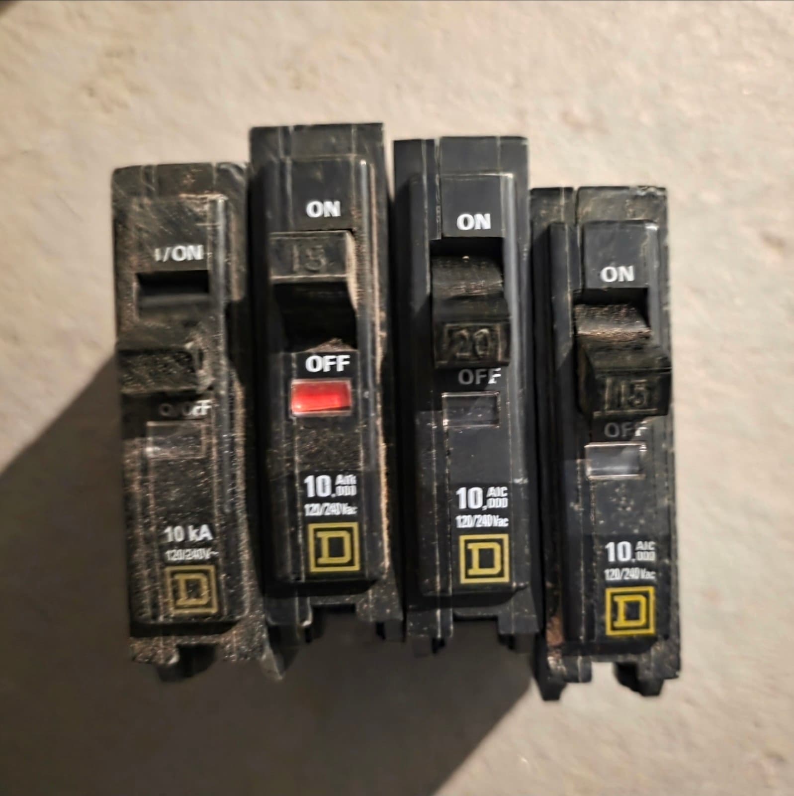 Square D QOB Series Miniature Circuit Breakers 10total - Image 1