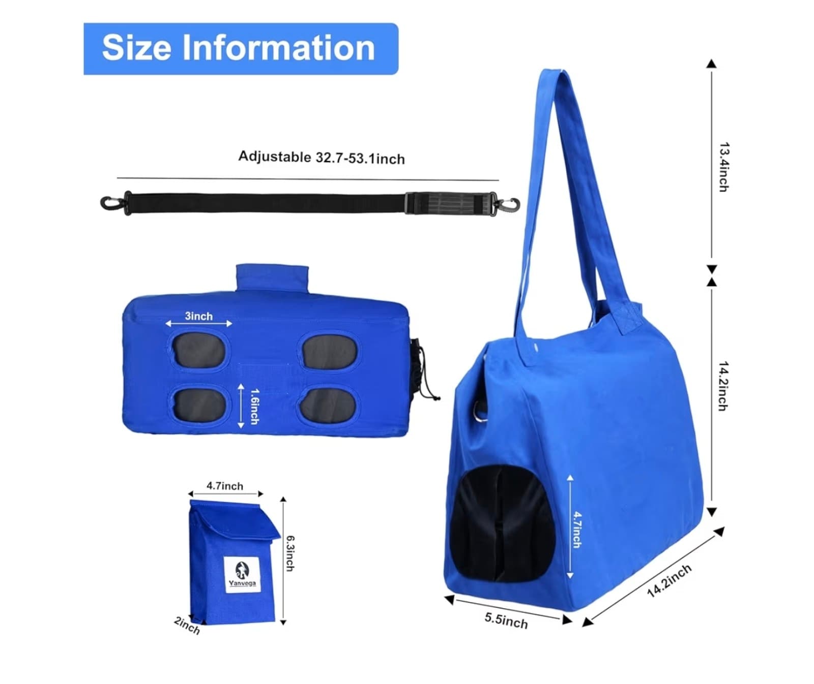 Pet Carrier Backpack Pet Supplies, Breathable Cat/Dog Travel Pouch - Thumbnail 3