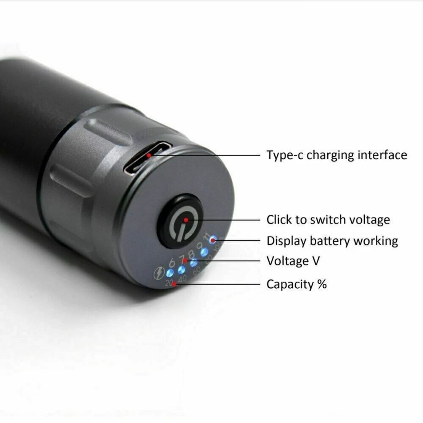 Mini Wireless Tattoo Battery Pack Power Supply For RCA Rotary Tattoo Machine - Thumbnail 3