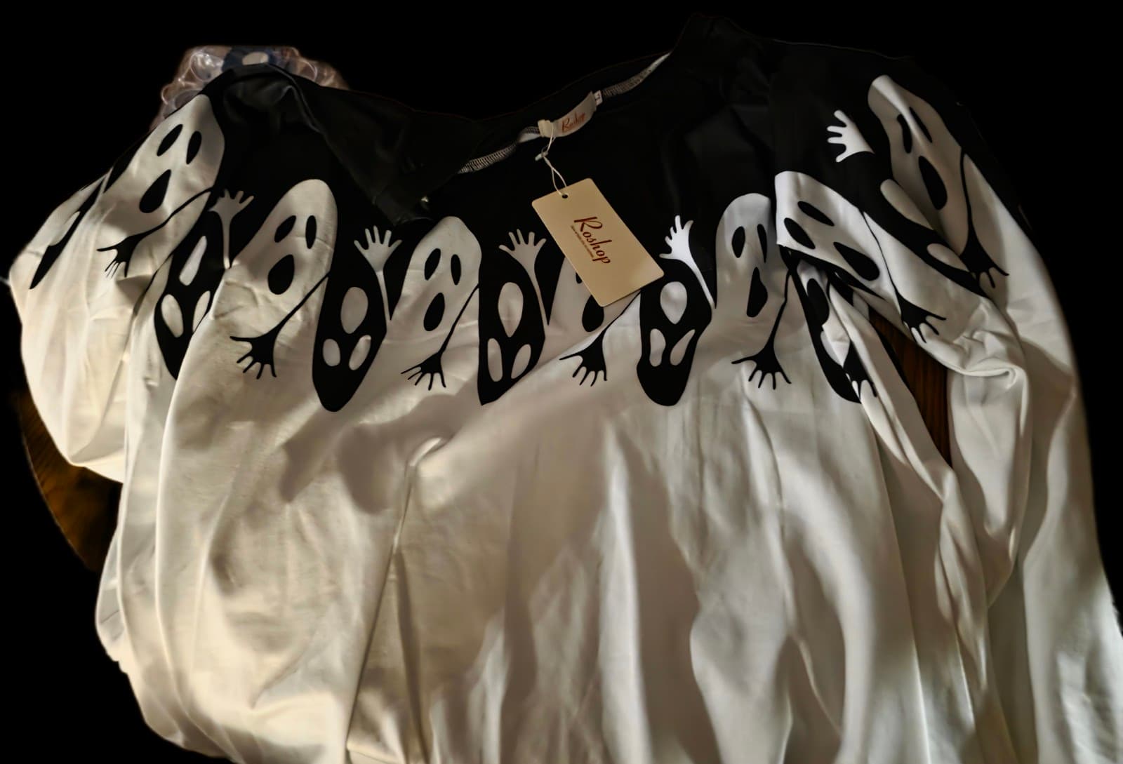 Halloween Ghost Sweater sz Large - Thumbnail 4