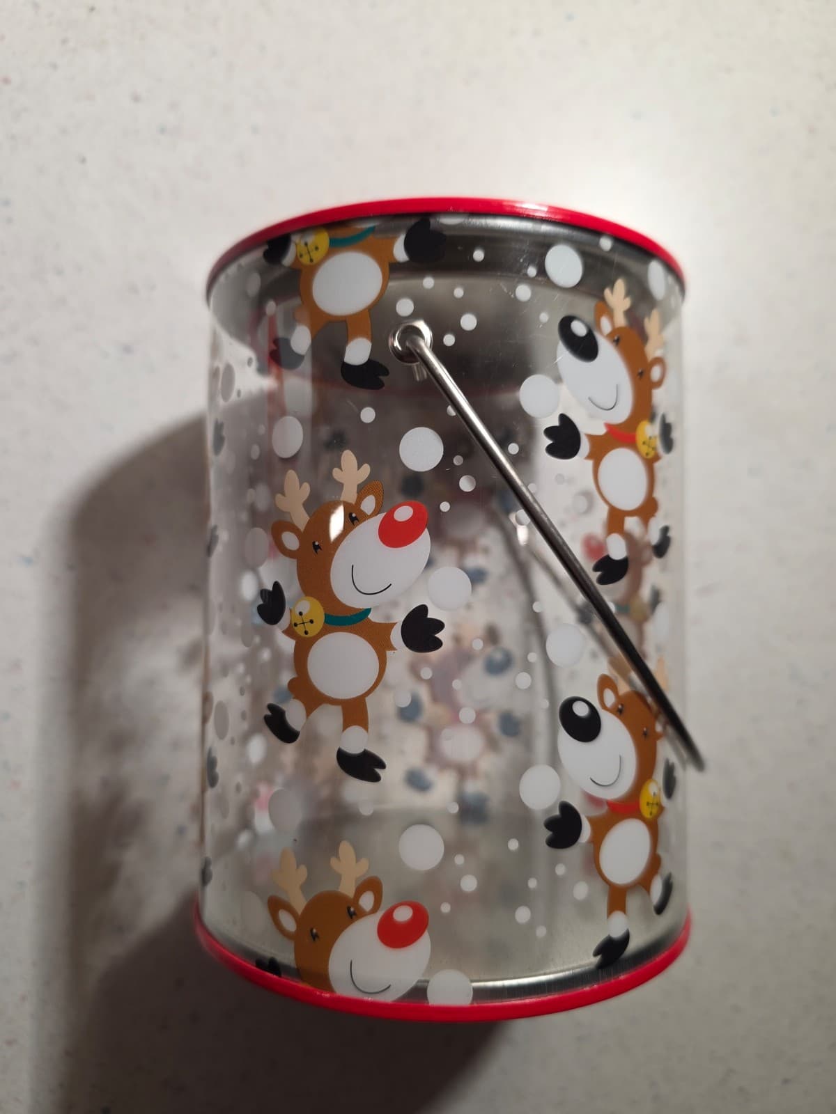 Christmas Buckets with Lid, 4.33x3.93 Inch - Image 1