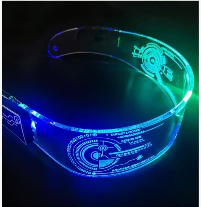 Luminous Glasses, USB Rechargeable, Flashing, Club, Bar - Image 1