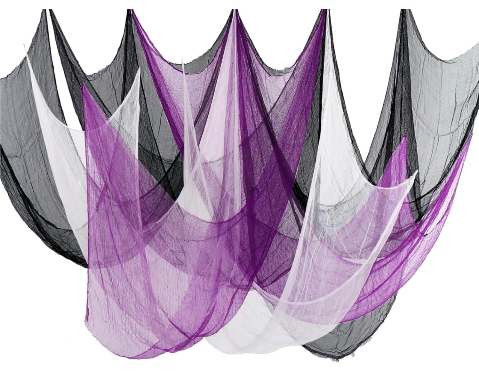 Halloween Creepy Cloth 30x72 Inch Black White Purple Spooky Fabric Cloth Indoor - Image 1