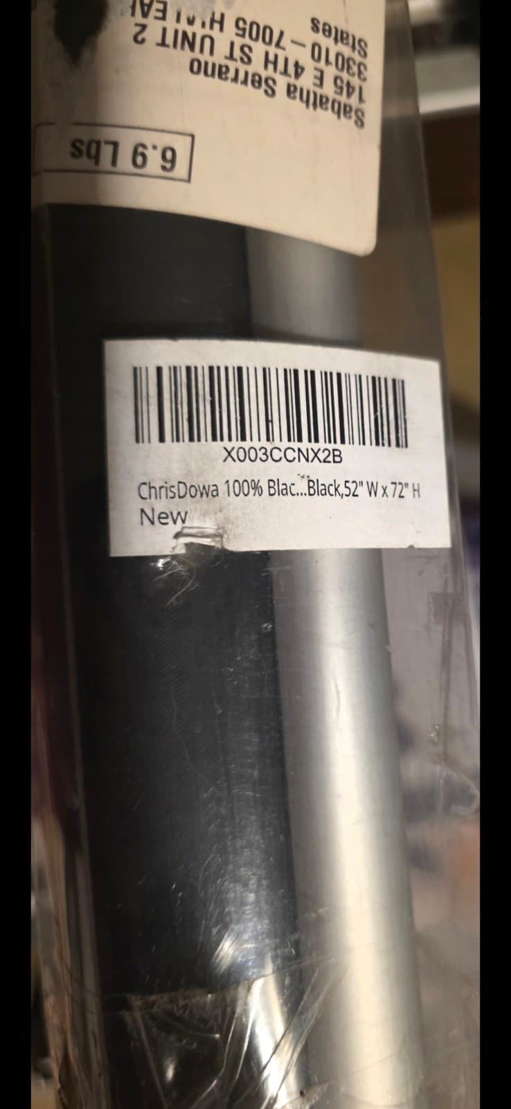 Cordless Free 100% Blackout Blind Roller Window Shade Black 52W x 72H - Thumbnail 7