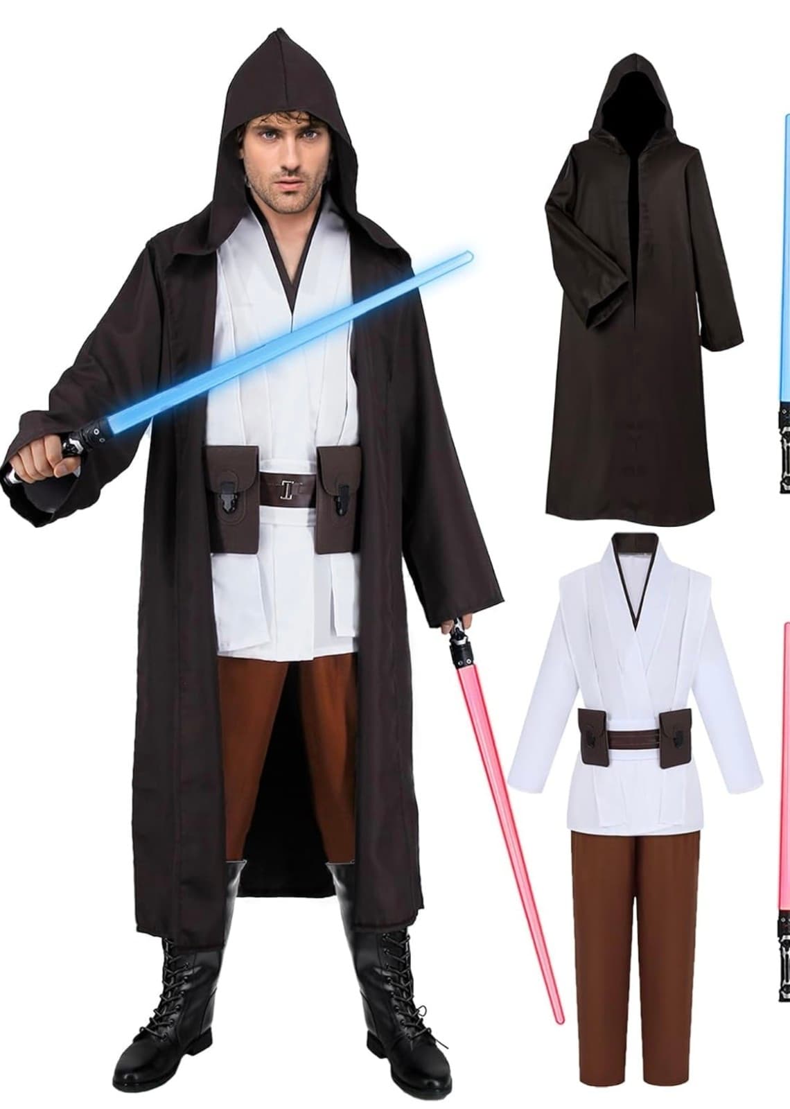 Jedi Costume Halloween Costumes for Men Anakin Skywalker Obi Wan Kenobi Costume - Image 1