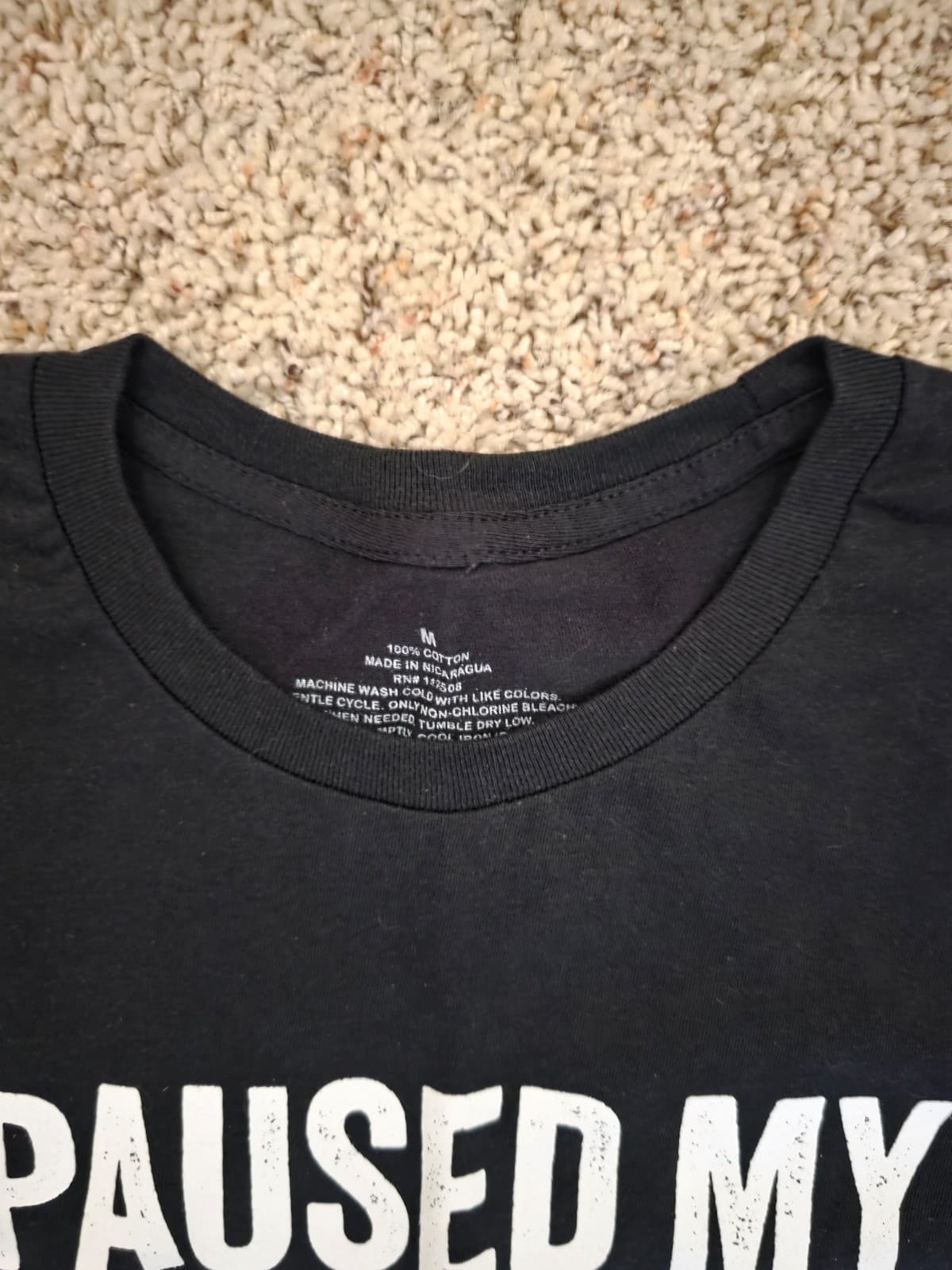 T-Shirt Mens sz M Funny I Paused My Game - Thumbnail 2