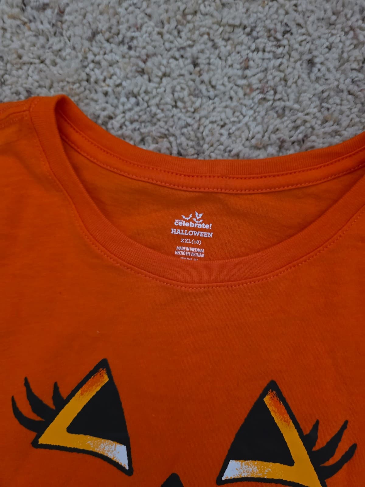 Halloween Pumpkin Shirt Girls sz XL - Thumbnail 2