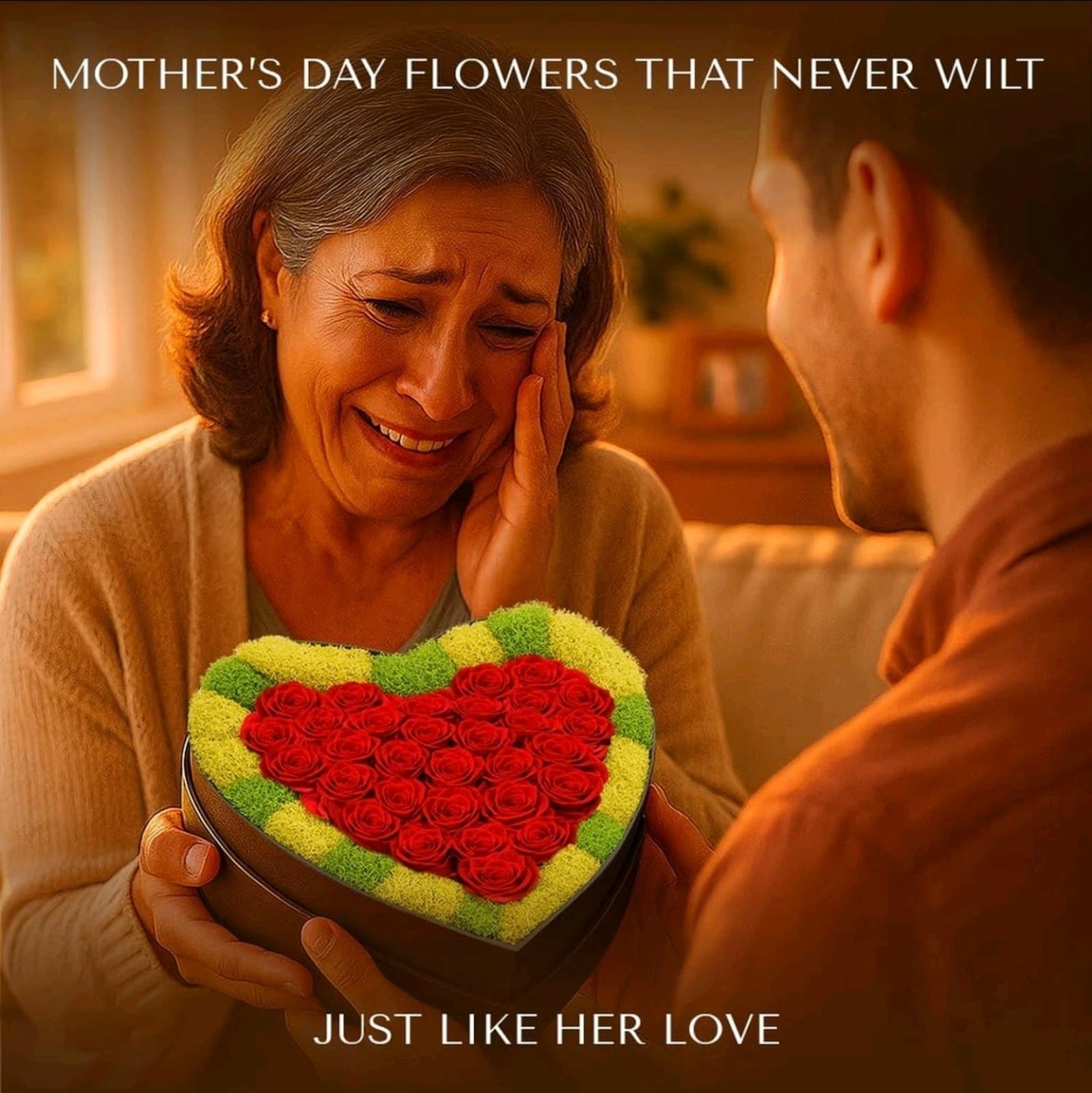 30 Preserved Roses, Forever Flowers for Delivery in Designer Heart-Shaped Box - Thumbnail 4