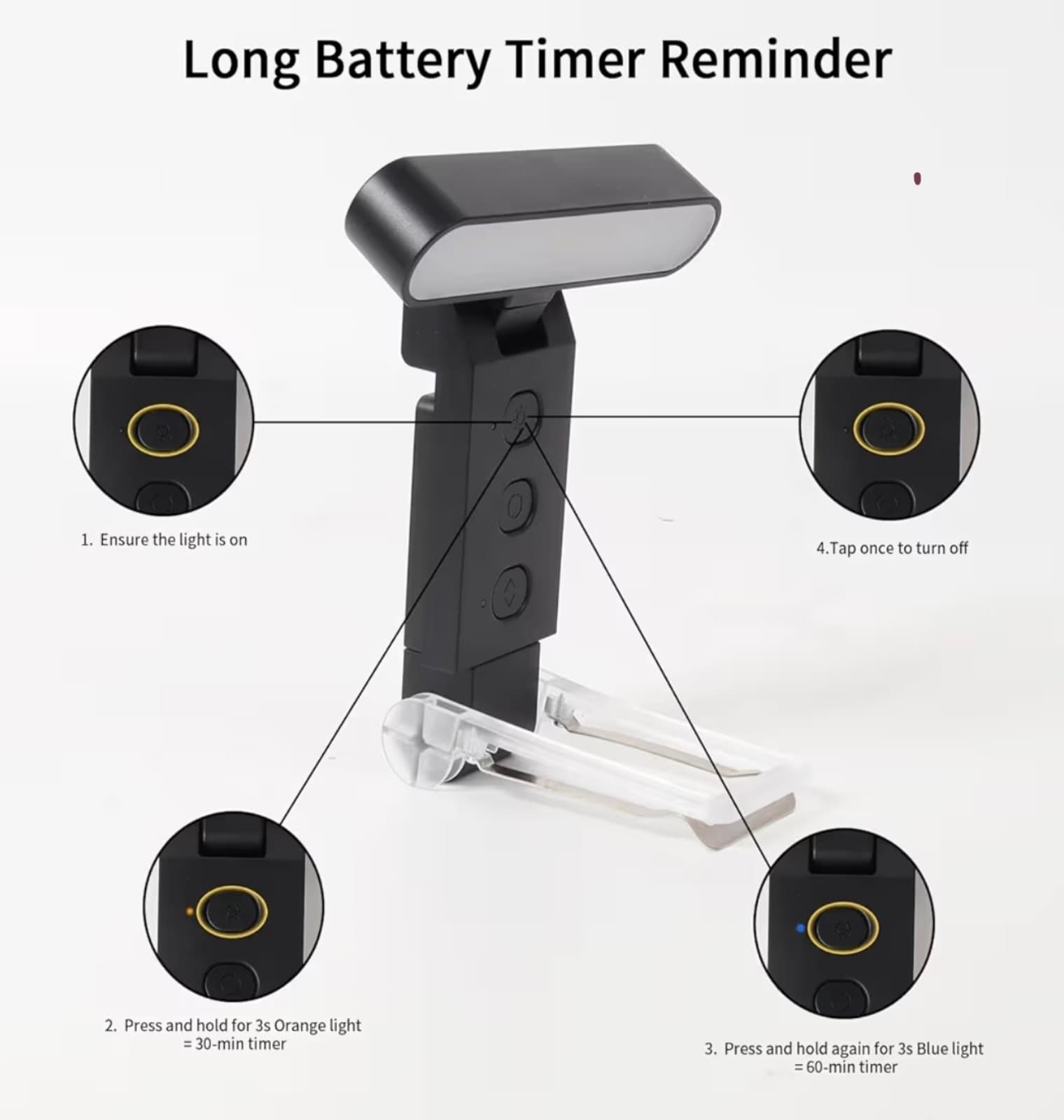 Book Light, USB Rechargeable Clip-On Reading Light, 30 Adjustable Modes, Eye-Car - Thumbnail 6
