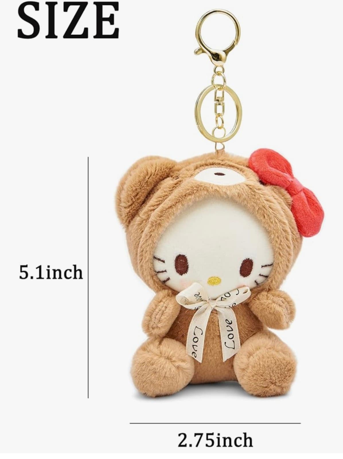 Hello Kitty Plush Keychain - Thumbnail 3