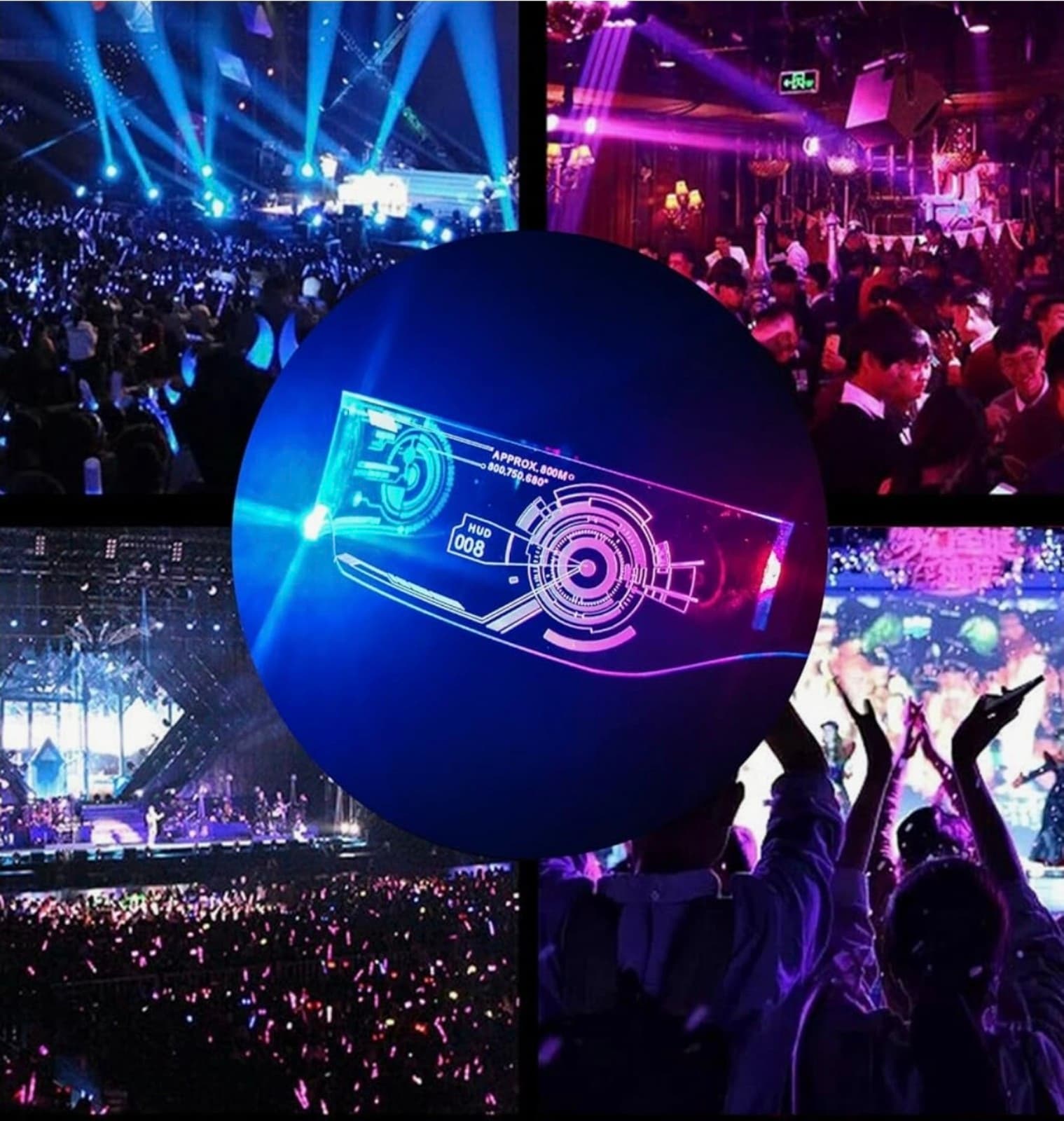 Luminous Glasses, USB Rechargeable, Flashing, Club, Bar - Thumbnail 4