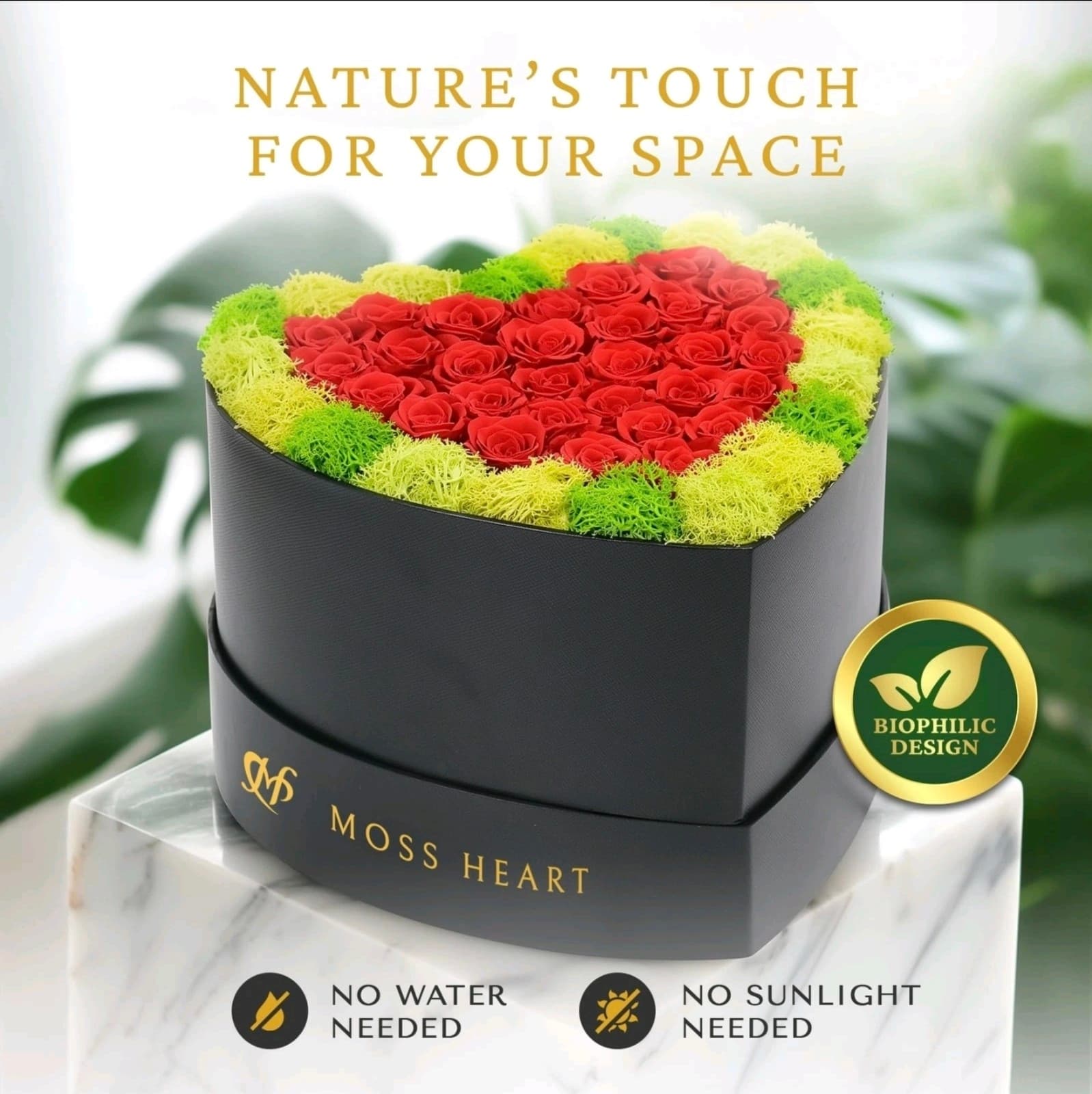 30 Preserved Roses, Forever Flowers for Delivery in Designer Heart-Shaped Box - Thumbnail 8