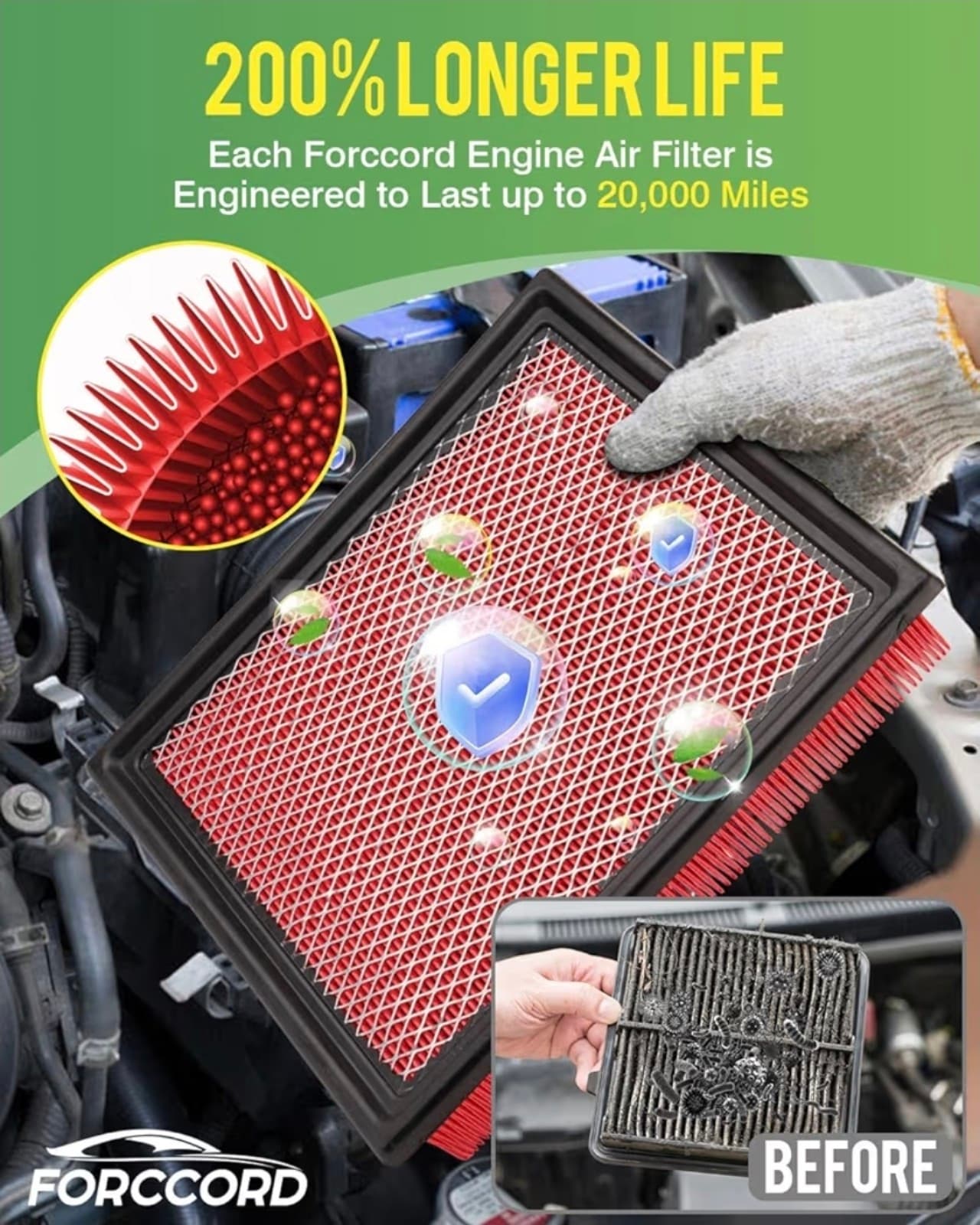 Air Filter fit for FORD F-150 (2015-2026) / EXPEDITION 2018-2024 Cabin & Engine - Thumbnail 4