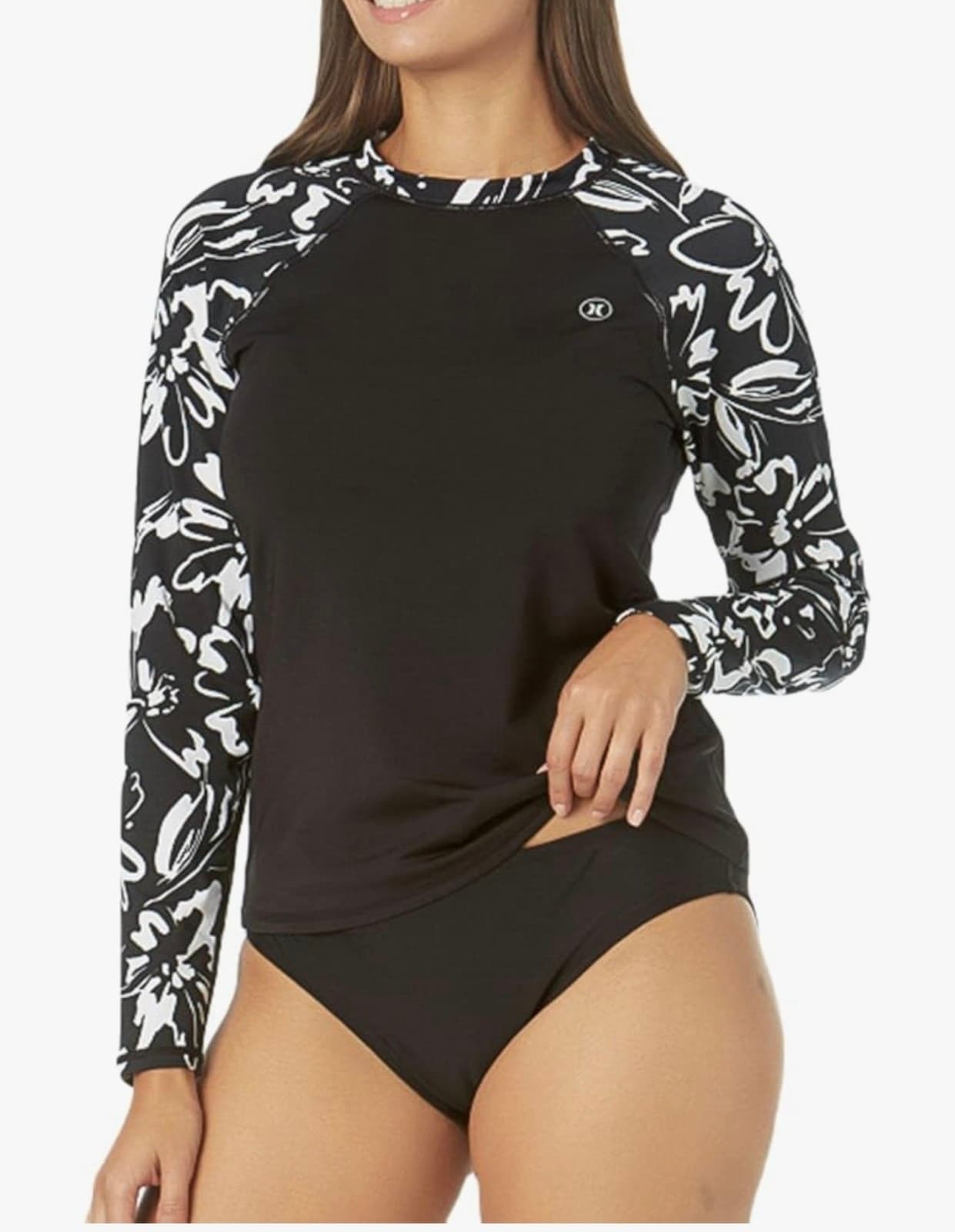 Hurley Ladies Long Sleeve Rash Guard sz Small - Thumbnail 2