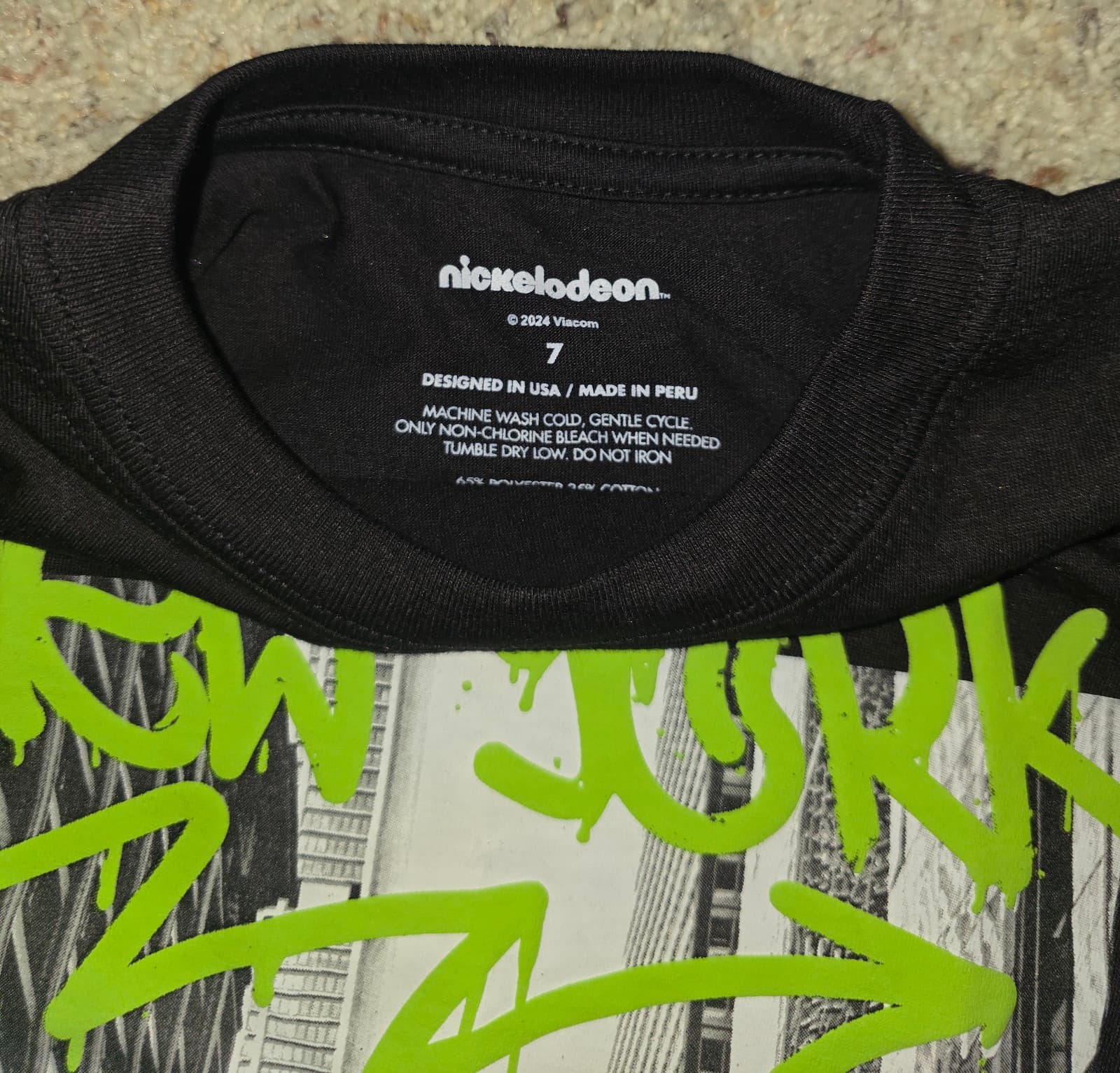 Ninja Turtles T-Shirt Michelangelo Leonardo Raphael Donatello TMNT New York sz 7 - Thumbnail 2