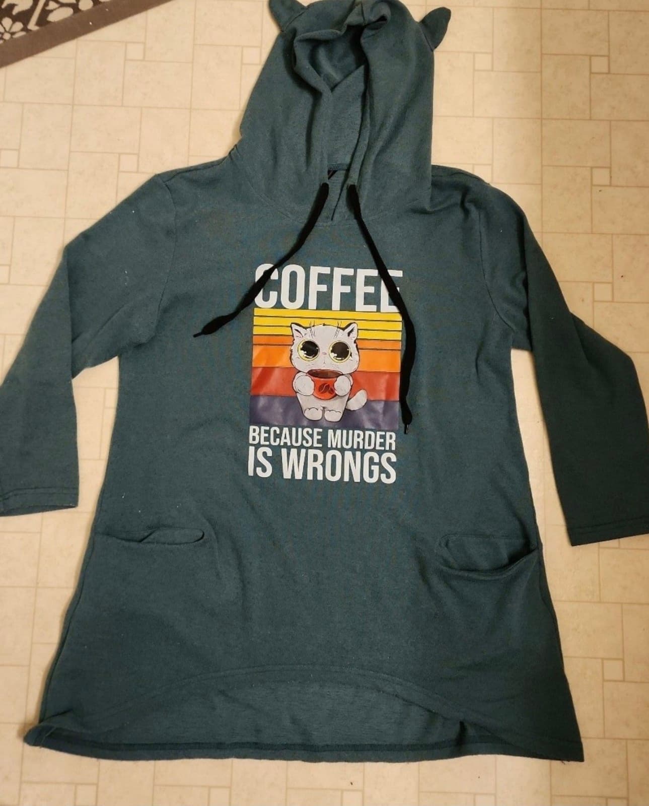 Funny Women's Hoodie w/ Cat Ears - Image 1
