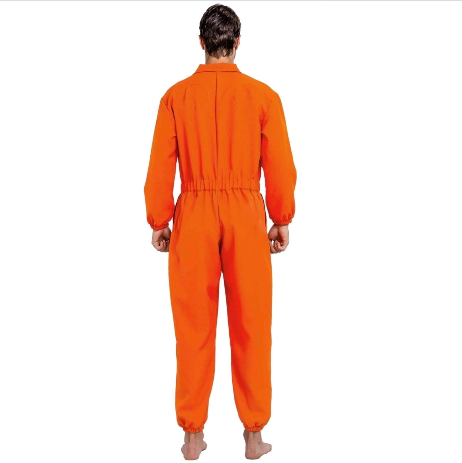 Spooktacular Creations Orange Prisoner Jumpsuit Costume Men, sz Large - Thumbnail 4