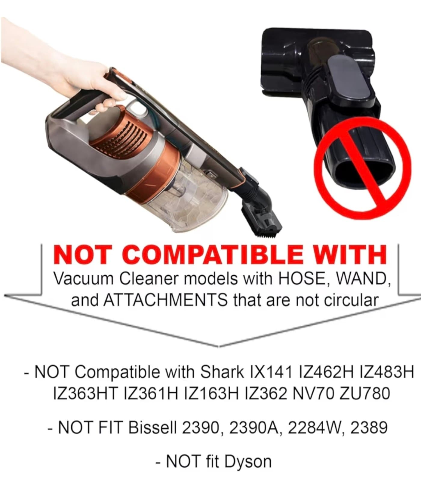 Replacement Vacuum Brush Head With 32MM Connection & 1-3/8-Inch to 1-1/4-Inch Ad - Thumbnail 9