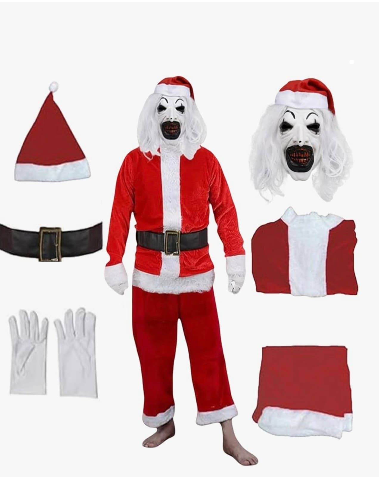 Clown Costume Halloween The Killer Clown Christmas Costume Cosplay sz Medium - Image 1