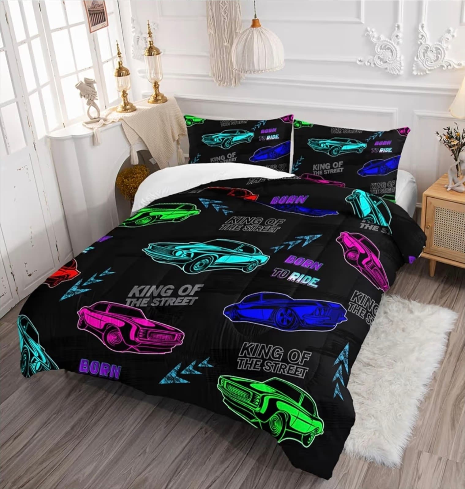 Race Car Comforter & Pillow Cases Twin Size, Fast & Furious Extreme - Image 1