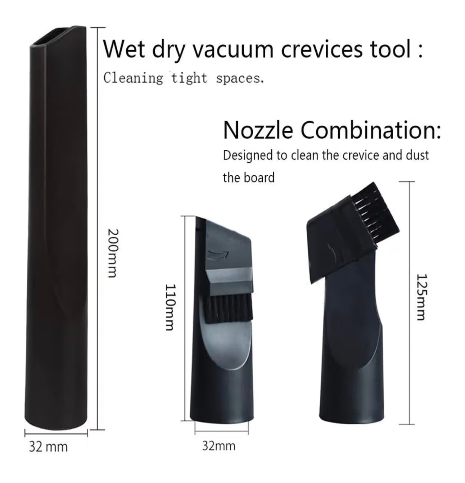 Vacuum Attachments Accessories 11/4 inch Vacuum Cleaner Tools Kit Vacuum Dusty B - Thumbnail 4