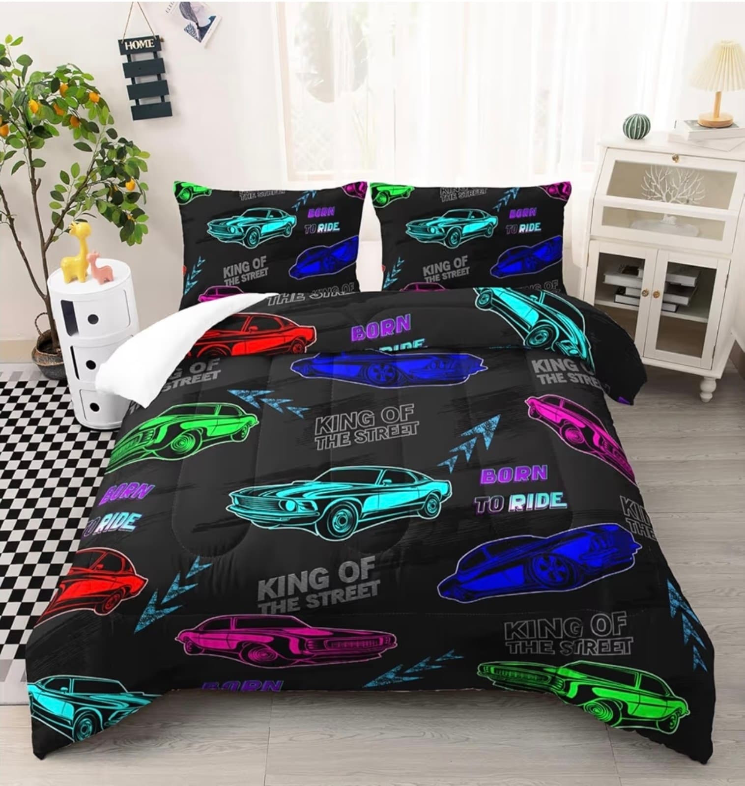 Race Car Comforter & Pillow Cases Twin Size, Fast & Furious Extreme - Thumbnail 3