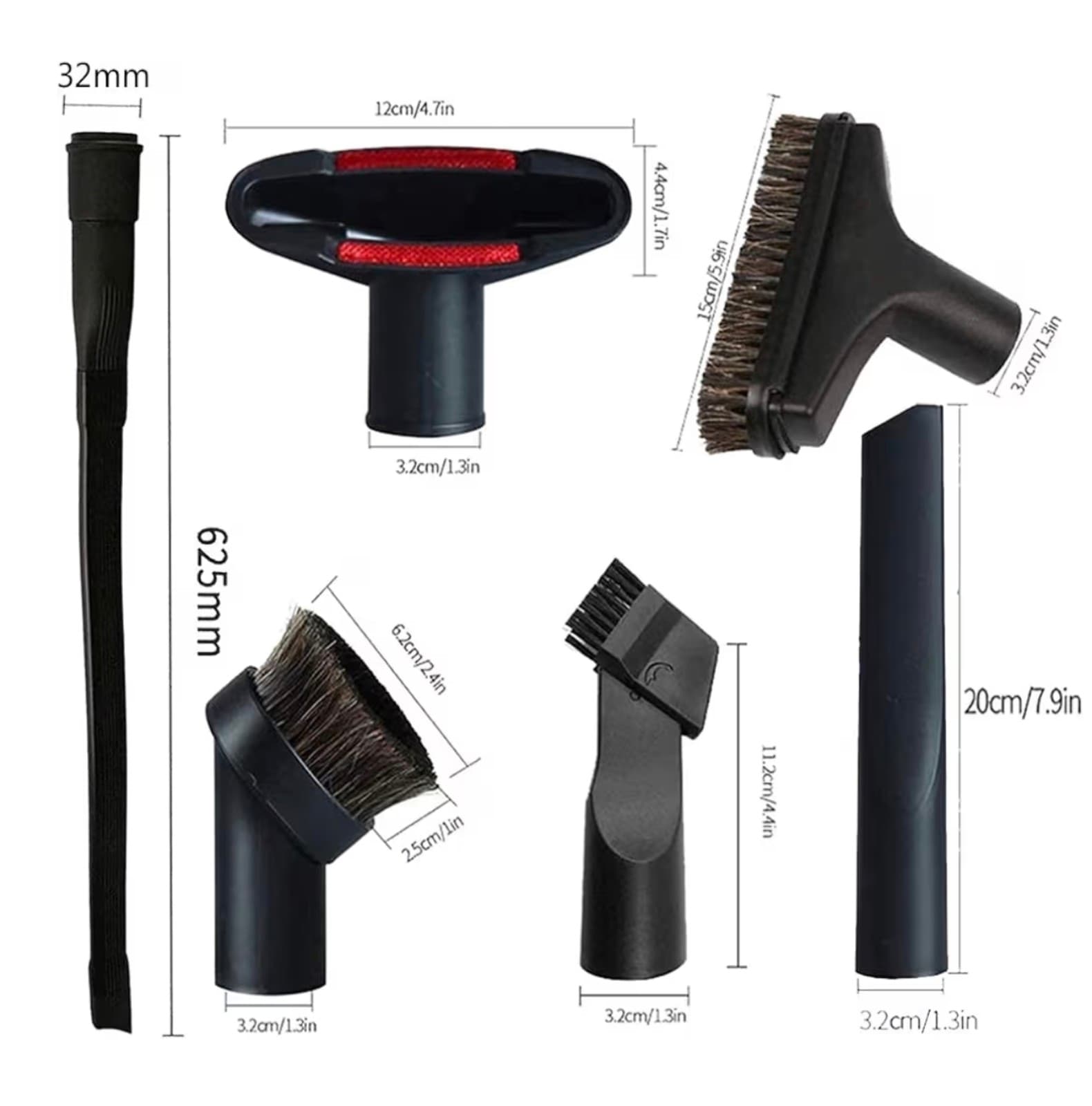 Vacuum Attachments Accessories 11/4 inch Vacuum Cleaner Tools Kit Vacuum Dusty B - Thumbnail 3