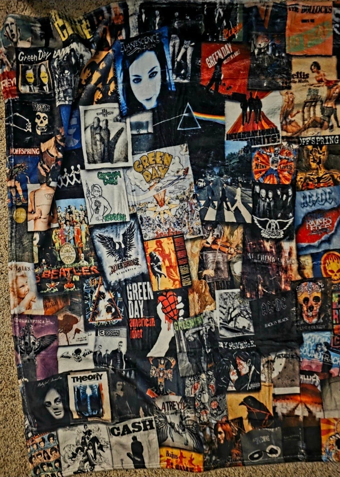 Rock Band Collage Soft Throw Blanket 60"X50" for Music Lovers - Thumbnail 5
