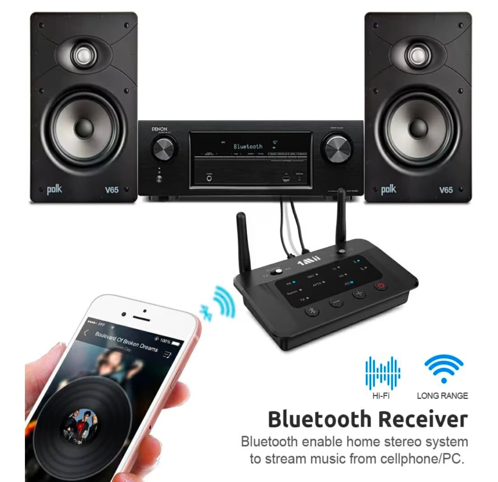 Wireless Bluetooth 5.3 Transmitter Receiver for TV Home Stereo BT Headphones - Thumbnail 5