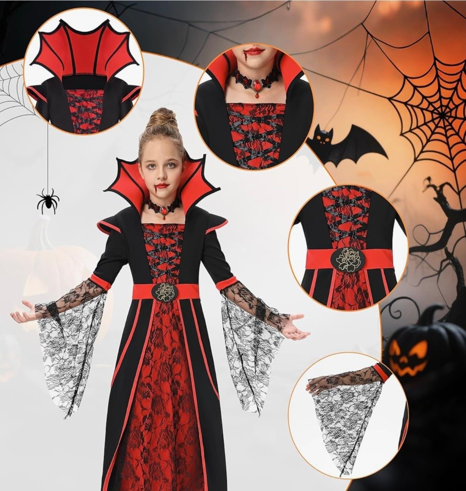 Vampire Costume, Royal Costume Set sz 7/8 - Thumbnail 3