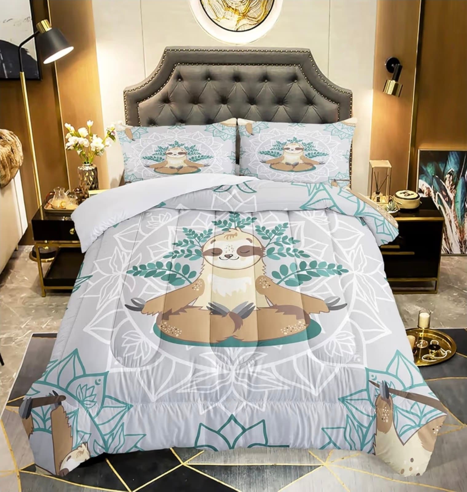 Sloth Comforter Set, Full Size - Image 1