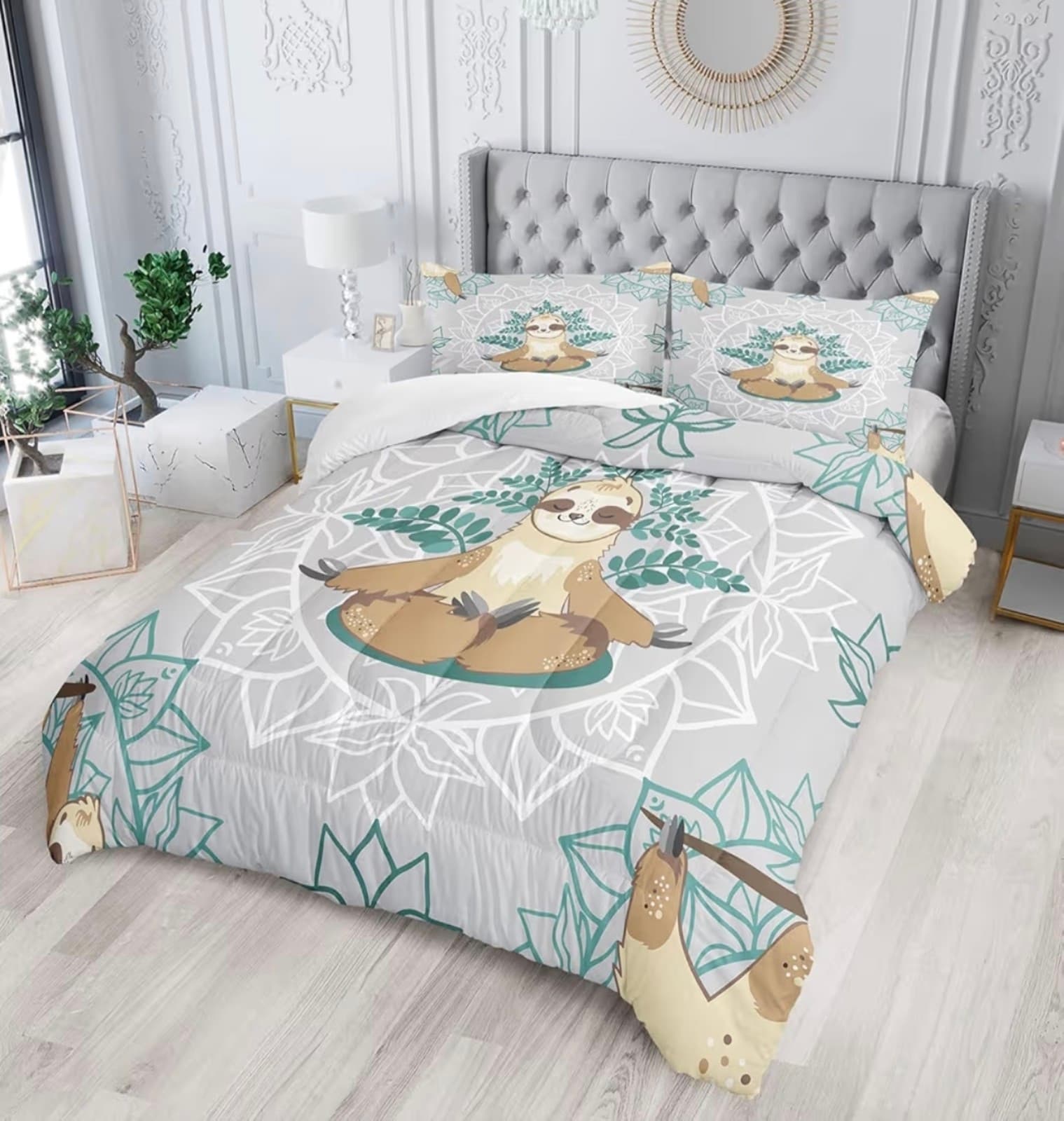 Sloth Comforter Set, Full Size - Thumbnail 2