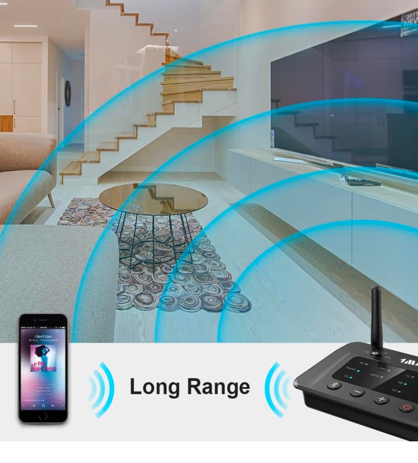 Wireless Bluetooth 5.3 Transmitter Receiver for TV Home Stereo BT Headphones - Thumbnail 6