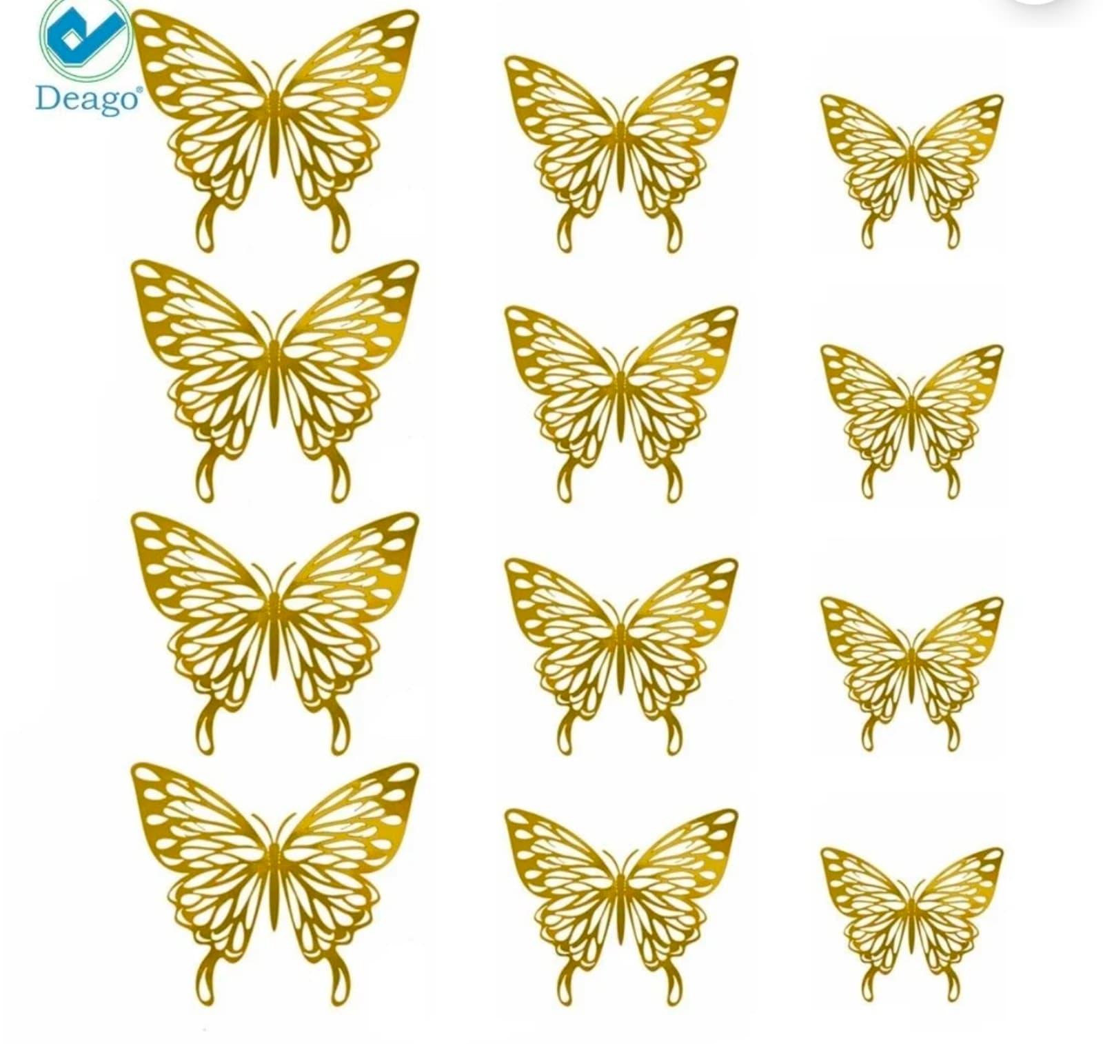 Butterfly Wall Stickers Art Decals DIY Removable Sticker 12 pack - Image 1