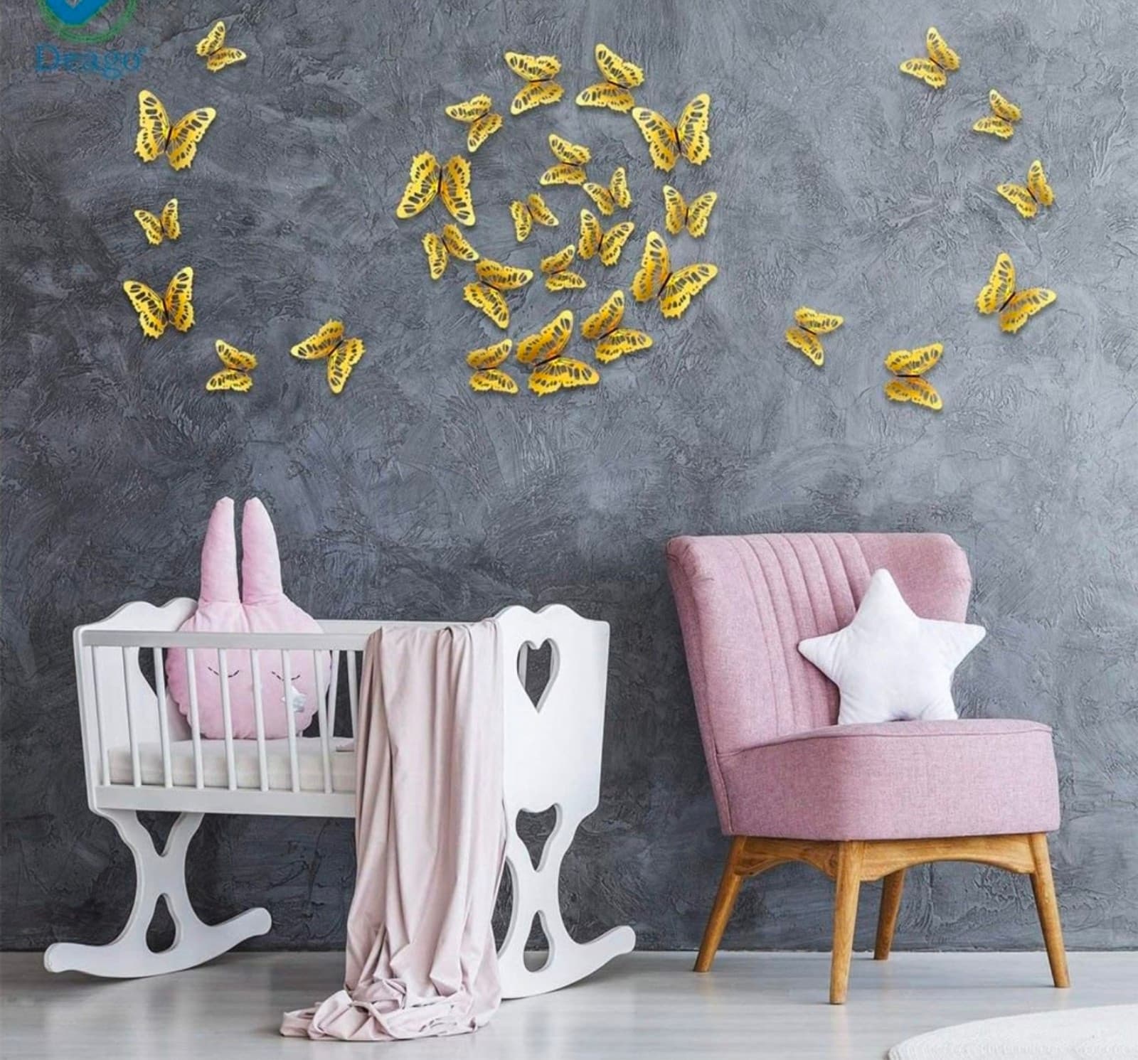 Butterfly Wall Stickers Art Decals DIY Removable Sticker 12 pack - Thumbnail 6