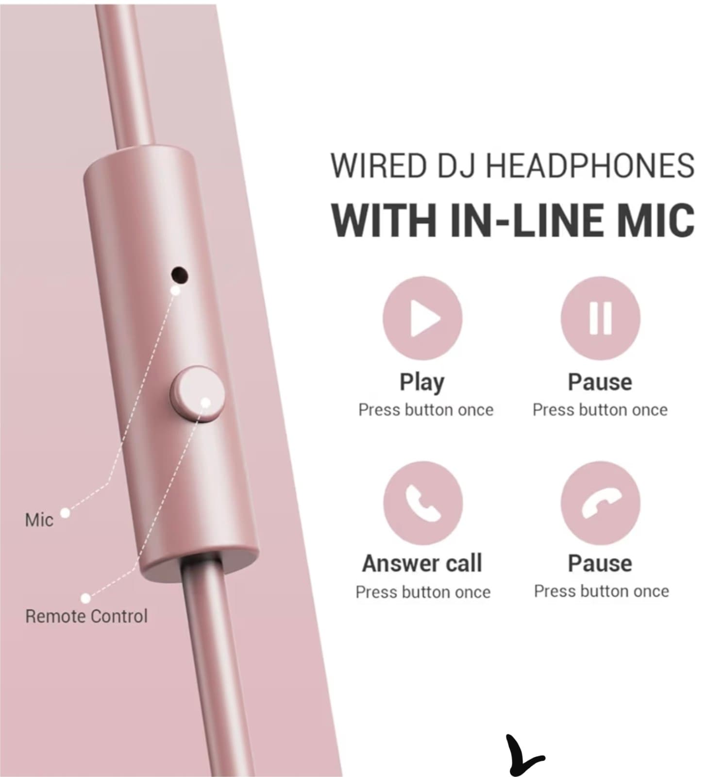 OneOdio Wired Over Ear Headphones Studio Monitor & Mixing DJ Stereo Headsets - Thumbnail 7