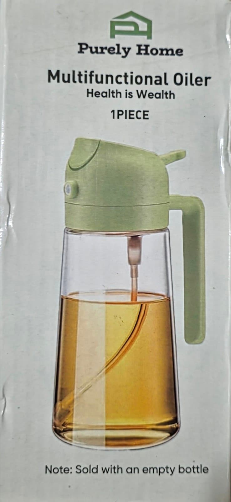 Olive Oil Dispenser and Oil Sprayer Premium Glass Oil Bottle with Non-Drip Spout - Thumbnail 8