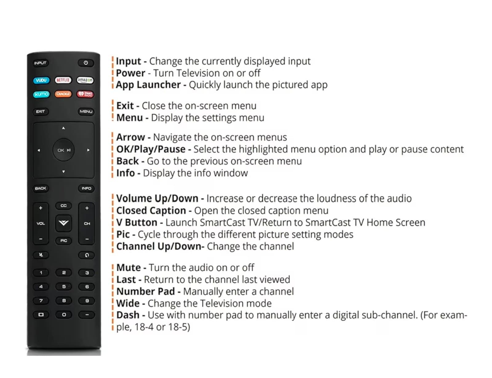 Vizio Universal XRT136 Remote Control Works for All Vizio Smart TV D24f-F1 D43f- - Thumbnail 5