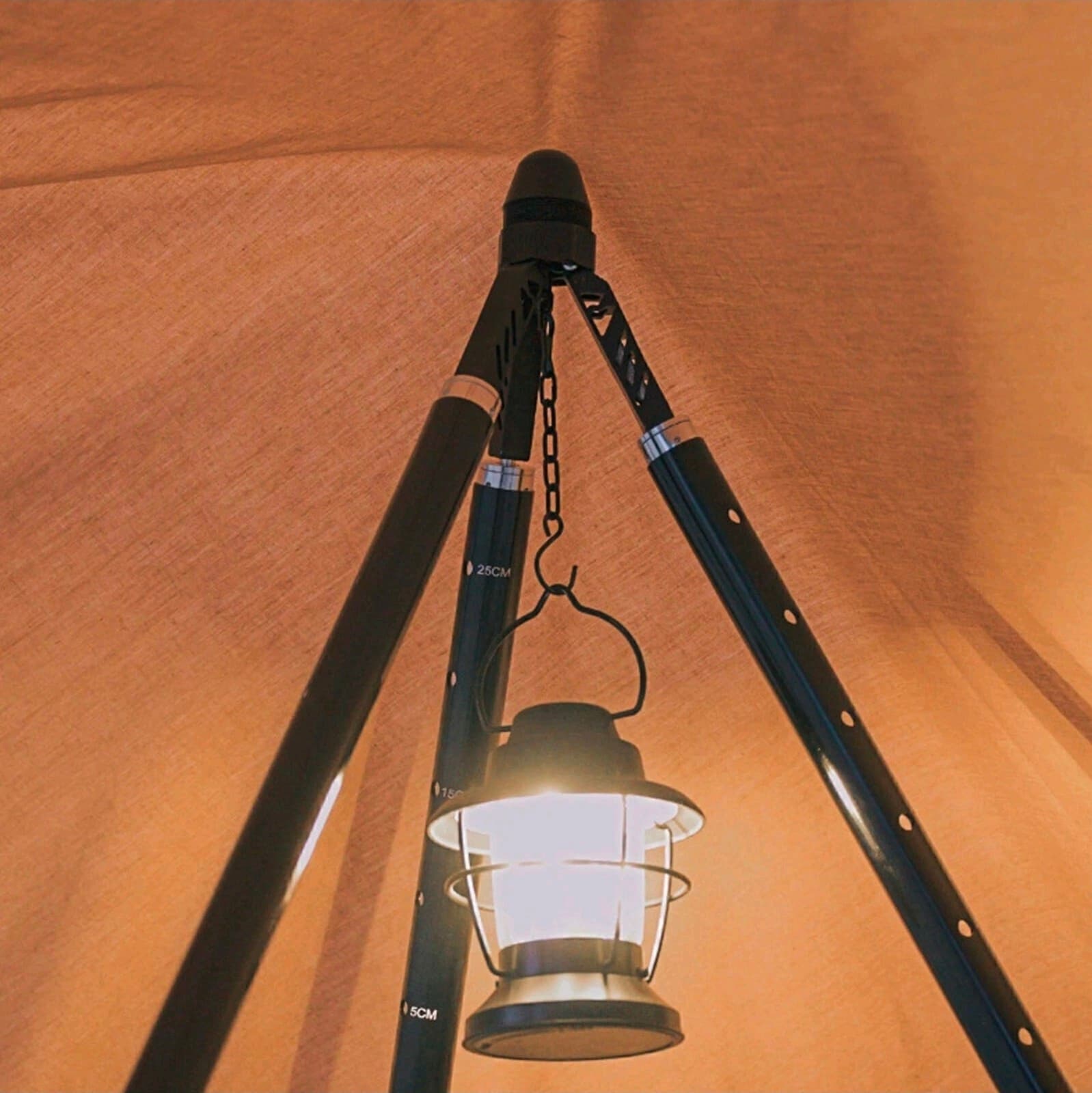 Camping Tripod Aluminum Alloy Stable Multifunctional Black A Shaped Tent Support - Thumbnail 5