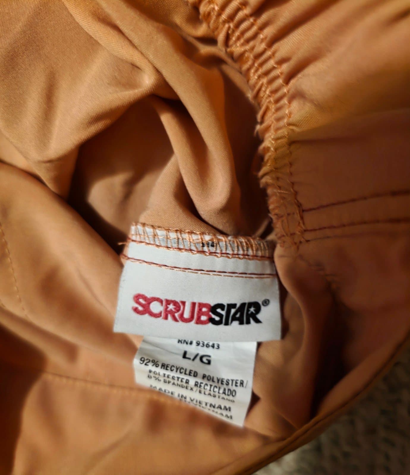 Women's Peach Scrub Star Scrubs sz L - Thumbnail 2