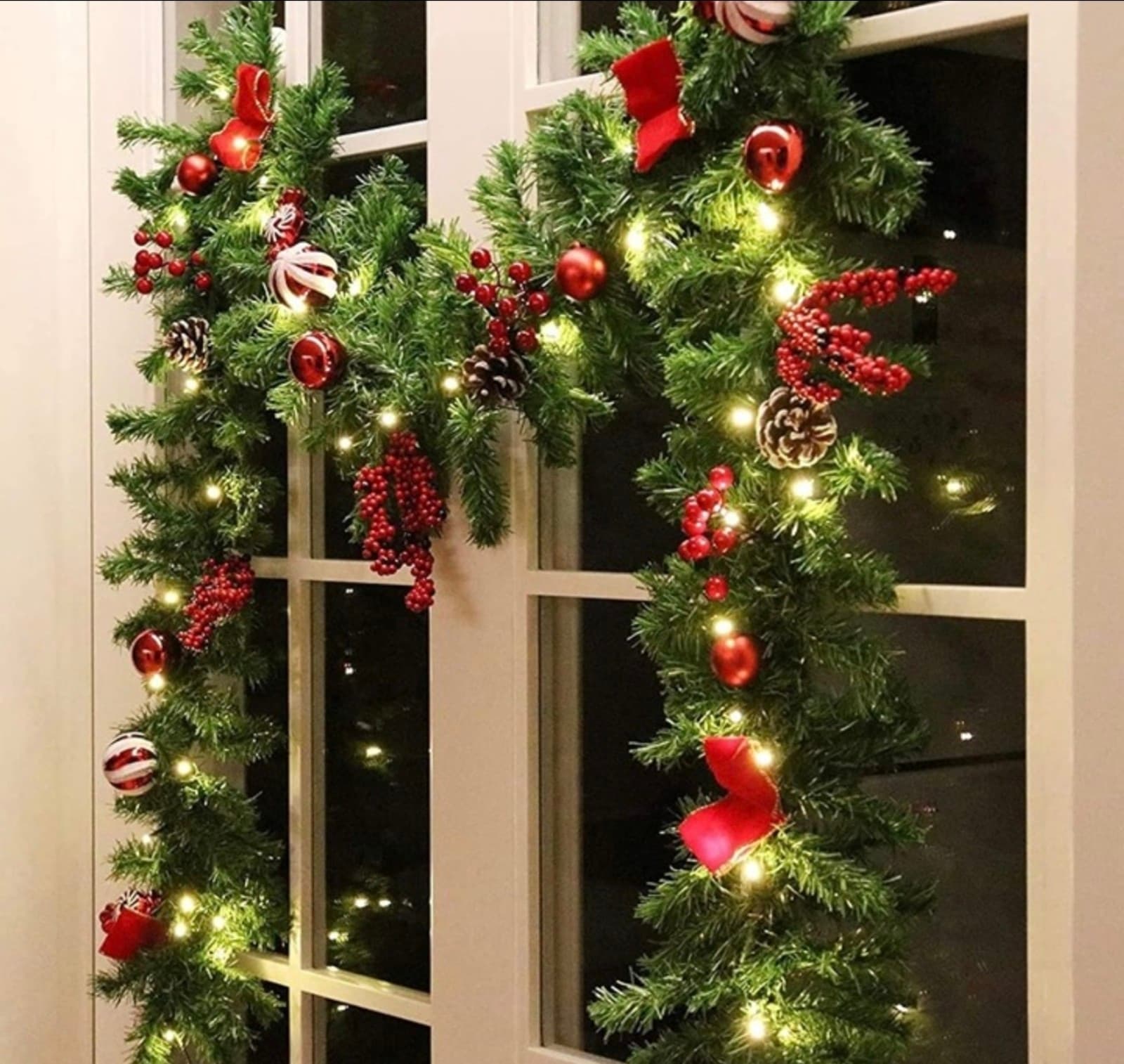Multi Function LED Christmas Garland 9ft - Image 1