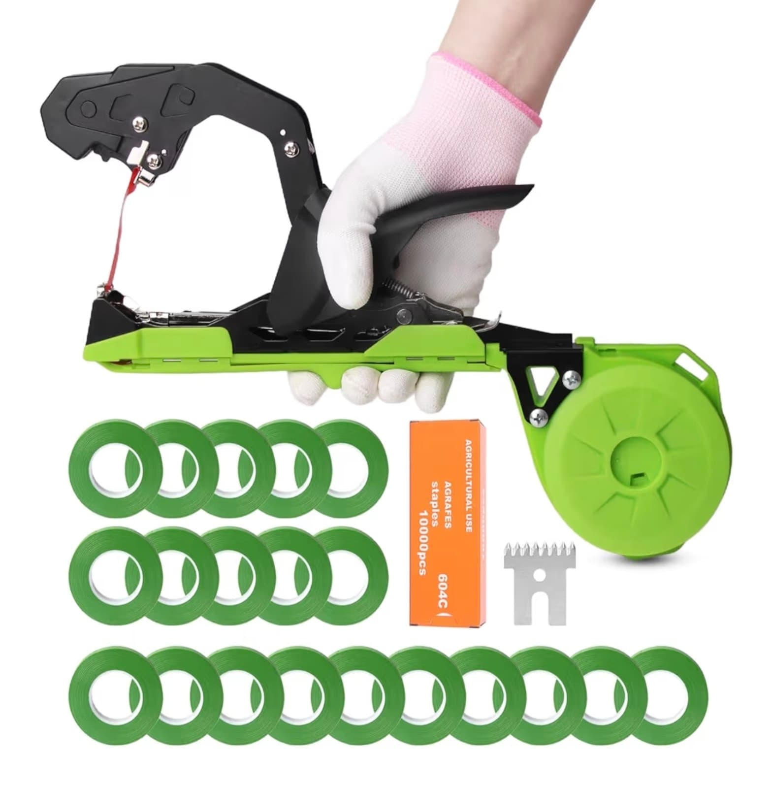 Plant Tying Machine,Plant Vine Tying Machine Tool with 10000pcs Staples 20 Rolls - Image 1