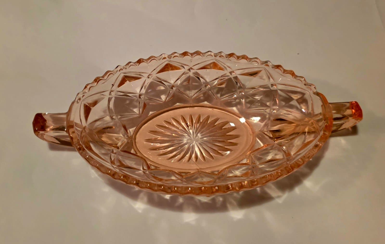 Pink Imperial Glass, Little Jewel Pink Depression Glass Diamond Block Vintage - Image 1