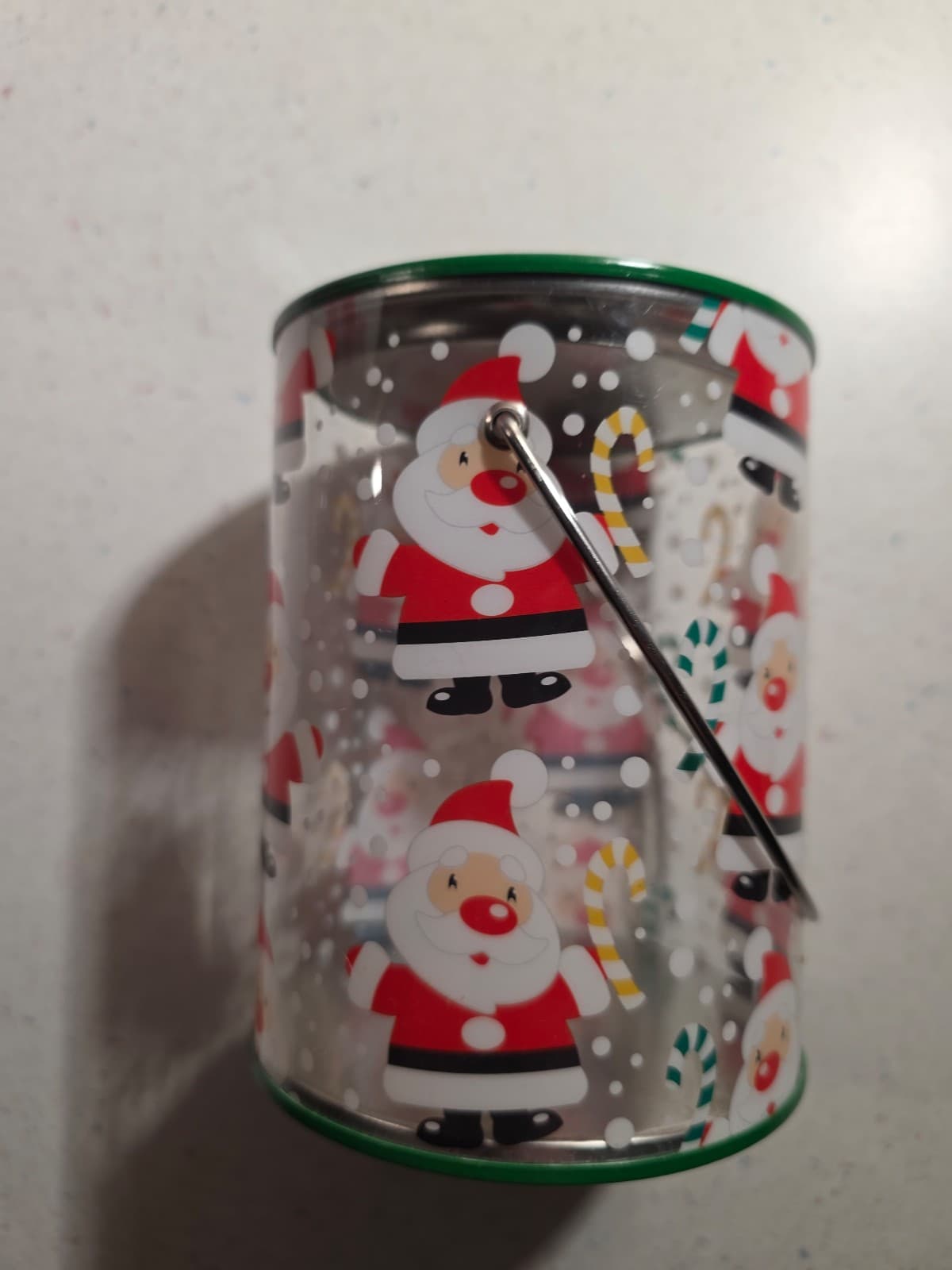 Christmas Bucket with Lid, 4.33x3.93 Inch - Thumbnail 2