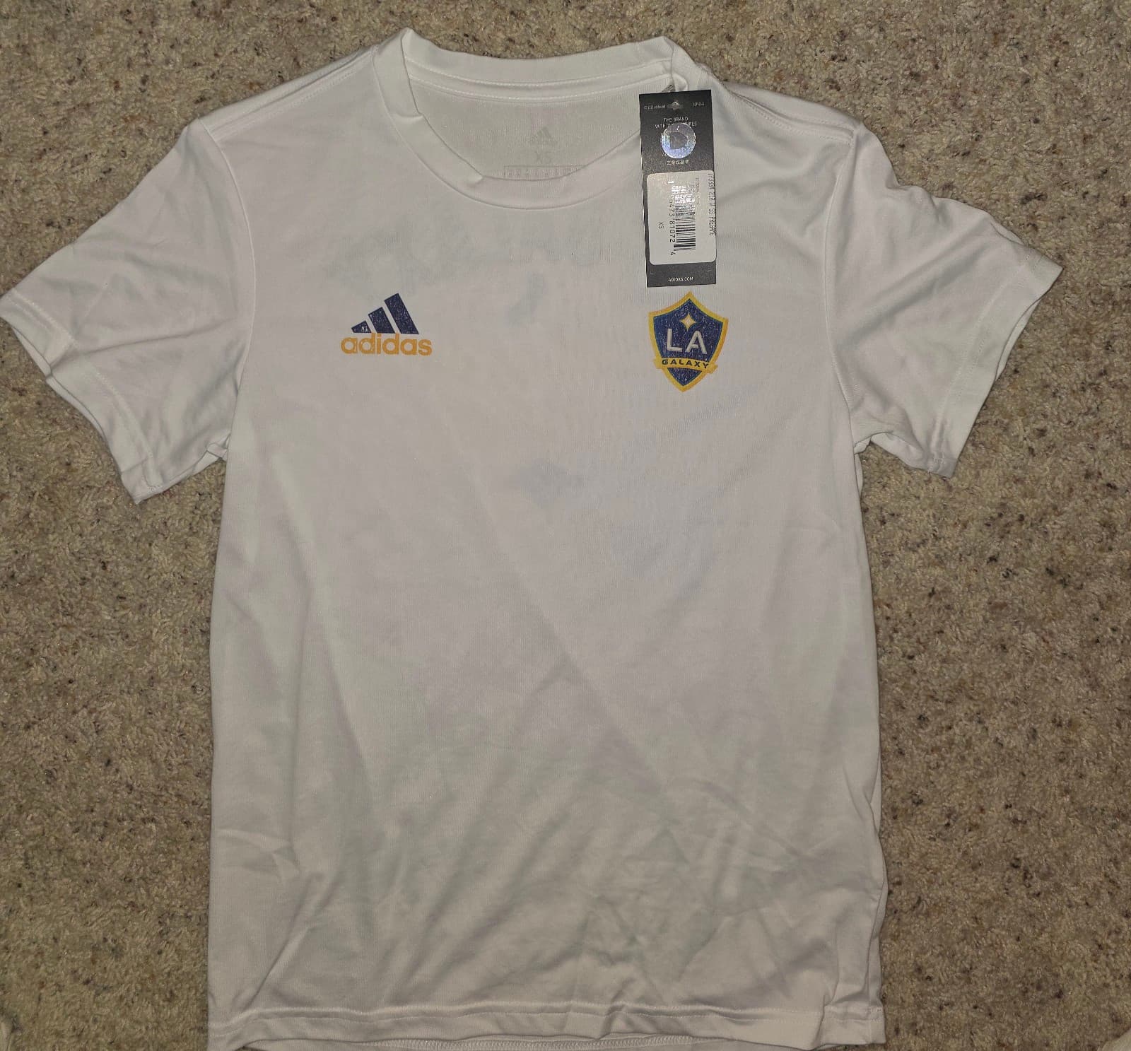 Men's Adidas Soccer Shirt sz XS La Galaxy - Thumbnail 2