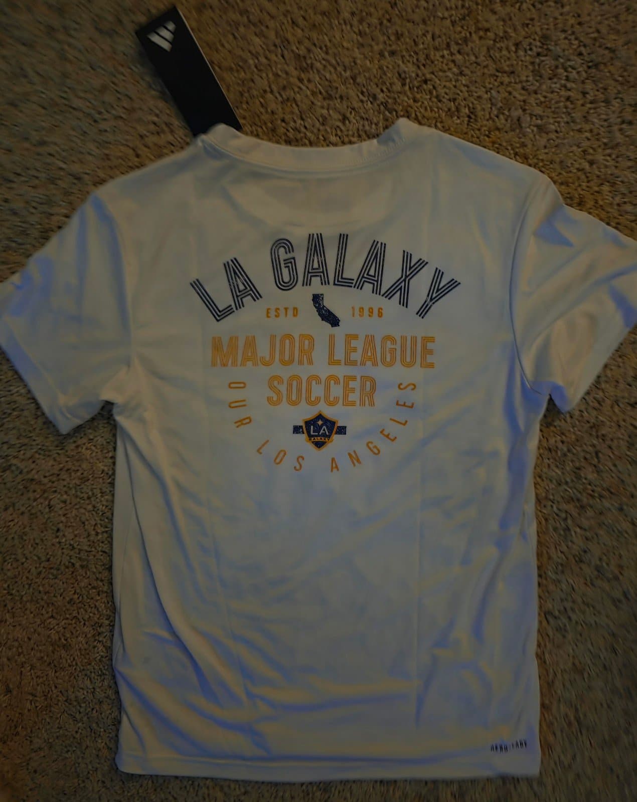 Men's Adidas Soccer Shirt sz XS La Galaxy - Thumbnail 6